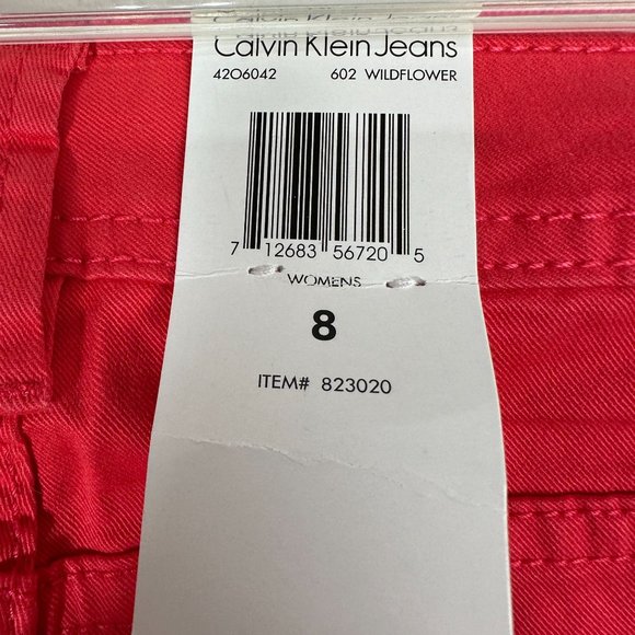 Calvin Klein Jeans Pink Power Stretch Skinny Crop Pants 8 - Picture 7 of 11
